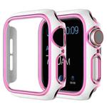Two-color Electroplating PC Watch Case For Apple Watch Series 6&SE&5&4 40mm(White Pink)