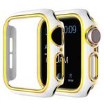 Two-color Electroplating PC Watch Case For Apple Watch Series 6&SE&5&4 40mm(White Gold)