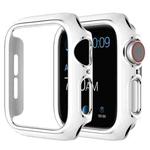 Two-color Electroplating PC Watch Case For Apple Watch Series 6&SE&5&4 40mm(White Silver)