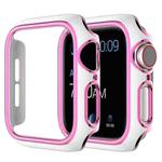 Two-color Electroplating PC Watch Case For Apple Watch Series 6&SE&5&4 44mm(White Pink)
