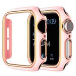 Two-color Electroplating PC Watch Case For Apple Watch Series 6&SE&5&4 44mm(Pink Gold)