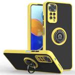 For Xiaomi Redmi Note 11 Pro 4G / 5G Q Shadow 1 Series TPU + PC Phone Case with Ring Holder(Yellow)