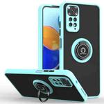 For Xiaomi Redmi Note 11 Pro 4G / 5G Q Shadow 1 Series TPU + PC Phone Case with Ring Holder(Blue)