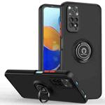 For Xiaomi Redmi Note 11 Global Q Shadow 1 Series TPU + PC Phone Case with Ring Holder(Black+Red)