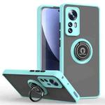 For Xiaomi 12 Pro Q Shadow 1 Series TPU + PC Phone Case with Ring Holder(Blue)