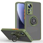 For Xiaomi 12 / 12X Q Shadow 1 Series TPU + PC Phone Case with Ring Holder(Green)