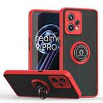 For OPPO Realme 9 Pro Q Shadow 1 Series TPU + PC Phone Case with Ring Holder(Red)