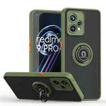 For OPPO Realme 9 Pro Q Shadow 1 Series TPU + PC Phone Case with Ring Holder(Green)