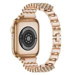 Heart Diamond Metal Watch Band For Apple Watch Ultra 49mm / Series 8&7 45mm / SE 2&6&SE&5&4 44mm / 3&2&1 42mm(Rose Gold)