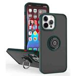 For iPhone 13 Pro Max Q Shadow 1 Series TPU + PC Phone Case with Ring Holder (Dark Green)