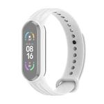 For Xiaomi Mi Band 6 / 5 Willow Texture Silicone Watch Band(White)