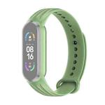 For Xiaomi Mi Band 6 / 5 Willow Texture Silicone Watch Band(Matcha Green)