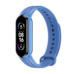 For Xiaomi Mi Band 6 / 5 Willow Texture Silicone Watch Band(Denim Blue)