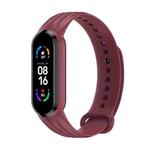 For Xiaomi Mi Band 6 / 5 Willow Texture Silicone Watch Band(Wine Red)