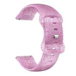 For Samsung Galaxy Watch Active Butterfly Buckle Silicone Watch Band(Pink Glitter)
