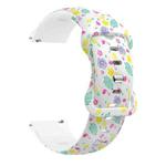 For Samsung Galaxy Watch Active Printing Butterfly Buckle Silicone Watch Band(Flamingo)