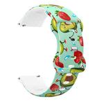 For Samsung Galaxy Watch Active Printing Butterfly Buckle Silicone Watch Band(Avocado)