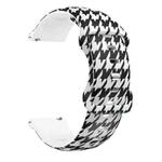 For Samsung Galaxy Watch Active Printing Butterfly Buckle Silicone Watch Band(Houndstooth)