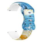 For Samsung Galaxy Watch Active Printing Butterfly Buckle Silicone Watch Band(Starry Sky)