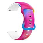 For Samsung Galaxy Watch Active Printing Butterfly Buckle Silicone Watch Band(Tie Dye)