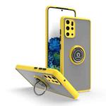 For Samsung Galaxy S20+ 5G Q Shadow I Ring Kickstand PC and TPU Hybrid Phone Case(Yellow)