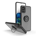 For Samsung Galaxy S20+ 5G Q Shadow I Ring Kickstand PC and TPU Hybrid Phone Case(Black+Black)