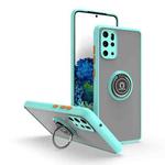 For Samsung Galaxy S20+ 5G Q Shadow I Ring Kickstand PC and TPU Hybrid Phone Case(Sky Blue)