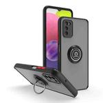 For Samsung Galaxy A03s 164mm Q Shadow I Ring Kickstand PC and TPU Hybrid Phone Case(Black+Red)