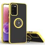 For Samsung Galaxy A03s 166mm Q Shadow I Ring Kickstand PC and TPU Hybrid Phone Case(Yellow)
