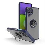 For Samsung Galaxy A22 4G Q Shadow I Ring Kickstand PC and TPU Hybrid Phone Case(Royal Blue)
