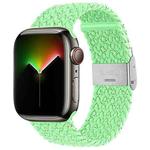 Nylon Braid Watch Band For Apple Watch Ultra 49mm&Watch Ultra 2 49mm / Series 9&8&7 45mm / SE 3&SE 2&6&SE&5&4 44mm / 3&2&1 42mm(Starlight Green)
