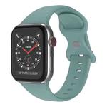 Butterfly Buckle Silicone Watch Band, Size: S For Apple Watch Series 9&8&7 41mm / SE 3&SE 2&6&SE&5&4 40mm / 3&2&1 38mm(Cactus)