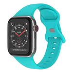 Butterfly Buckle Silicone Watch Band, Size: S For Apple Watch Ultra 49mm&Watch Ultra 2 49mm / Series 9&8&7 45mm / SE 3&SE 2&6&SE&5&4 44mm / 3&2&1 42mm(Duck Green)