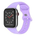 Butterfly Buckle Silicone Watch Band, Size: L For Apple Watch Ultra 49mm / Series 8&7 45mm / SE 2&6&SE&5&4 44mm / 3&2&1 42mm(Purple)