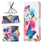 For Motorola Moto G22 Colored Drawing Pattern Leather Phone Case(Butterflies)