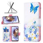 For Motorola Moto G31 / G41 Colored Drawing Pattern Leather Phone Case(Butterfly Love)