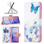 For OPPO A96 5G Colored Drawing Pattern Leather Phone Case(Butterfly Love)