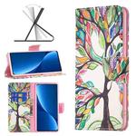 For Xiaomi 12 Pro Colored Drawing Pattern Leather Phone Case(Tree Life)