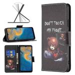 For ZTE Blade A51 Colored Drawing Pattern Leather Phone Case(Bear)