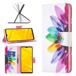 For ZTE Blade A71 Colored Drawing Pattern Leather Phone Case(Sun Flower)