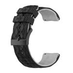 For Suunto 9 Two-color Silicone Watch Band(Black Grey)