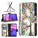 For Motorola Moto E40 / E30 Colored Drawing Pattern Zipper Leather Phone Case(Big Tre)