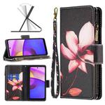 For Motorola Moto E40 / E30 Colored Drawing Pattern Zipper Leather Phone Case(Lotus)