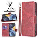 For Motorola Moto G22 Lambskin Texture Pure Color Leather Phone Case(Red)