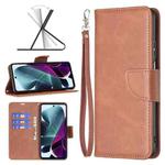 For Motorola Moto G200 5G / Edge S30 5G Lambskin Texture Pure Color Leather Phone Case(Brown)