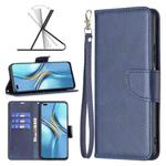 For Honor X20 Lambskin Texture Pure Color Leather Phone Case(Blue)