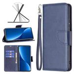 For Xiaomi 12 Pro Lambskin Texture Pure Color Leather Phone Case(Blue)