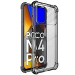 For Xiaomi Poco M4 Pro 4G Global imak TPU Phone Case with Screen Protector(Transparent Black)