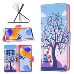 For Xiaomi Redmi Note 11 Pro International Colored Drawing Leather Phone Case(Owl)