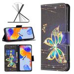 For Xiaomi Redmi Note 11 Pro International Colored Drawing Leather Phone Case(Big Butterfly)